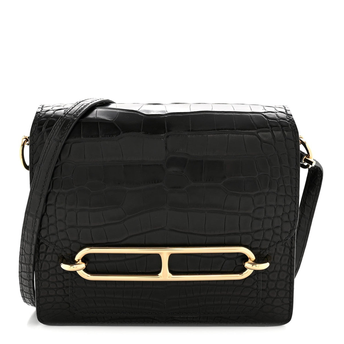 Matte Alligator Mini Sac Roulis Black