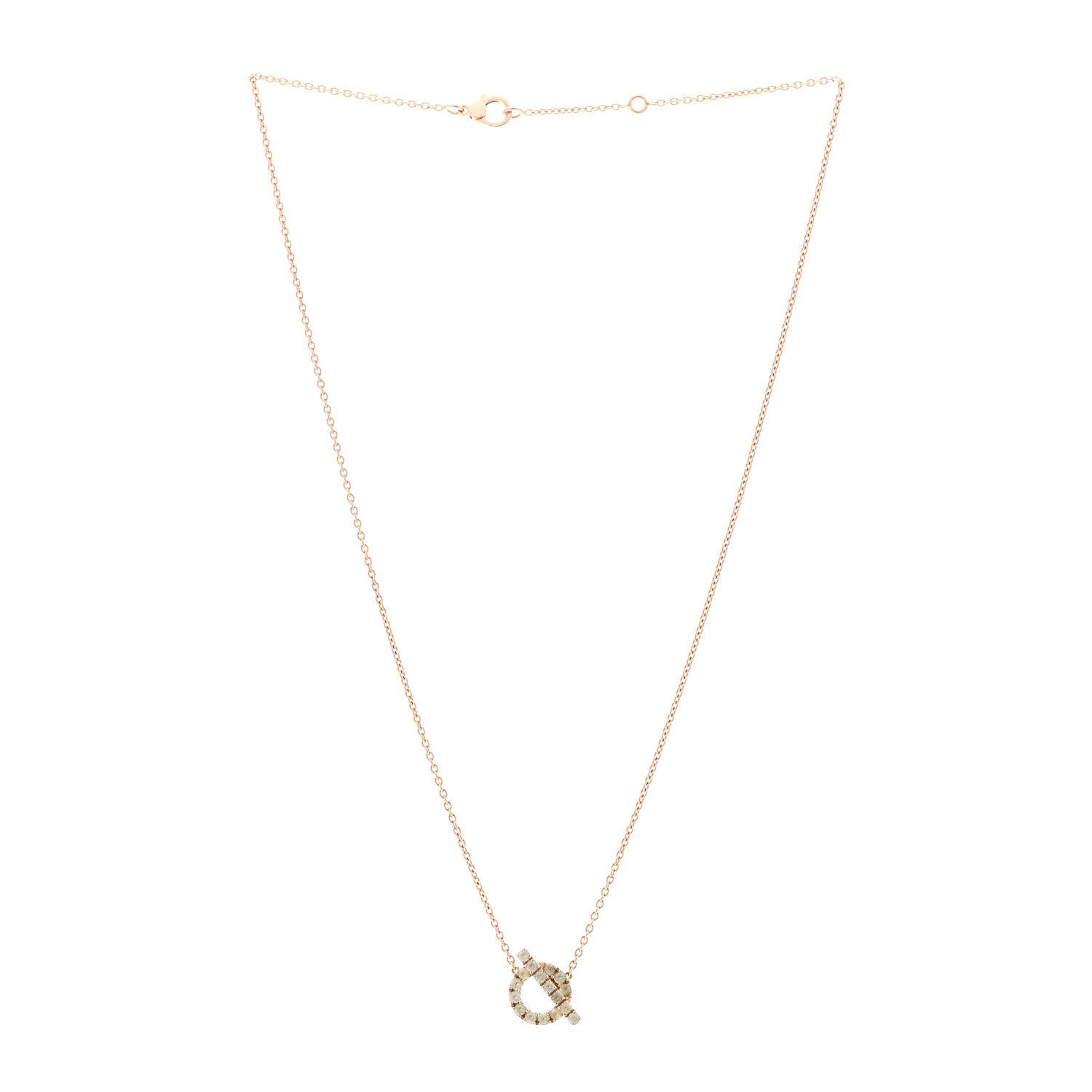 18K Rose Gold Green Sapphire Finesse Pendant Necklace