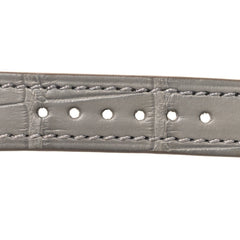 Matte Alligator Heure H Hour Watch Strap Gris Perle