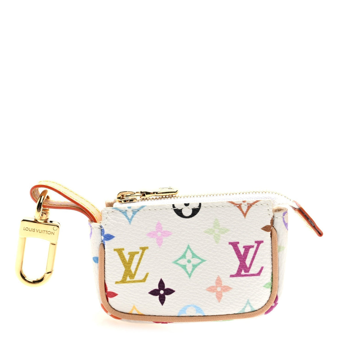 LV x TM Monogram Multicolor Micro Pochette White