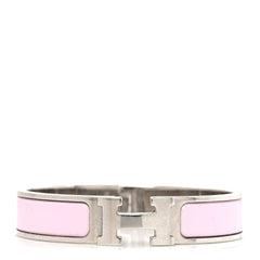 Enamel Narrow Clic Clac H Bracelet PM Rose Candeur