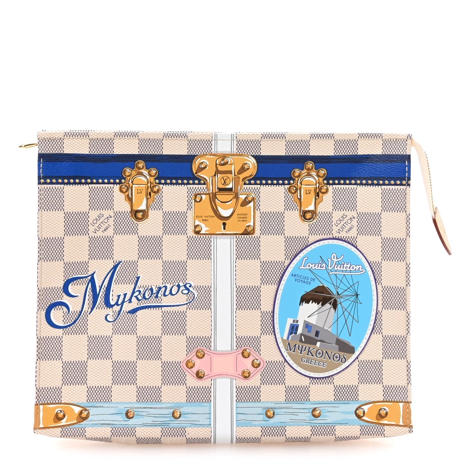 Damier Azur Summer Trunks Mykonos Toiletry Pouch 26