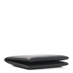 Lizard Calvi Card Case Black