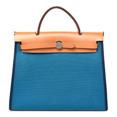 Toile Officier Vache Hunter Herbag Zip PM 31 Bleu Izmir Fauve