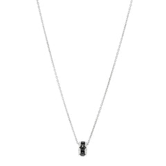18K White Gold Diamond Ceramic Ultra Necklace Black