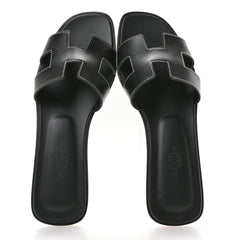 Box Calfskin Oran Sandals 36.5 Black