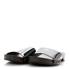 Patent Logo Slide Clogs 36 Black