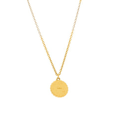 Metal Pearl CD Necklace Gold Black