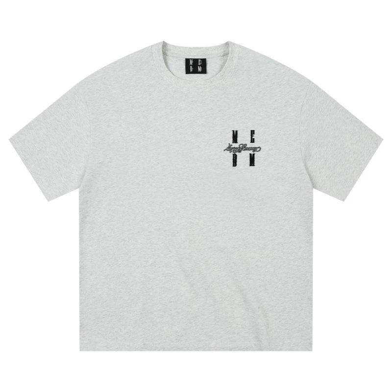MEDM26SS basic logo toothbrush embroidered short sleeved men's summer American high street T-shirt women's trendy brand casual T-shirt