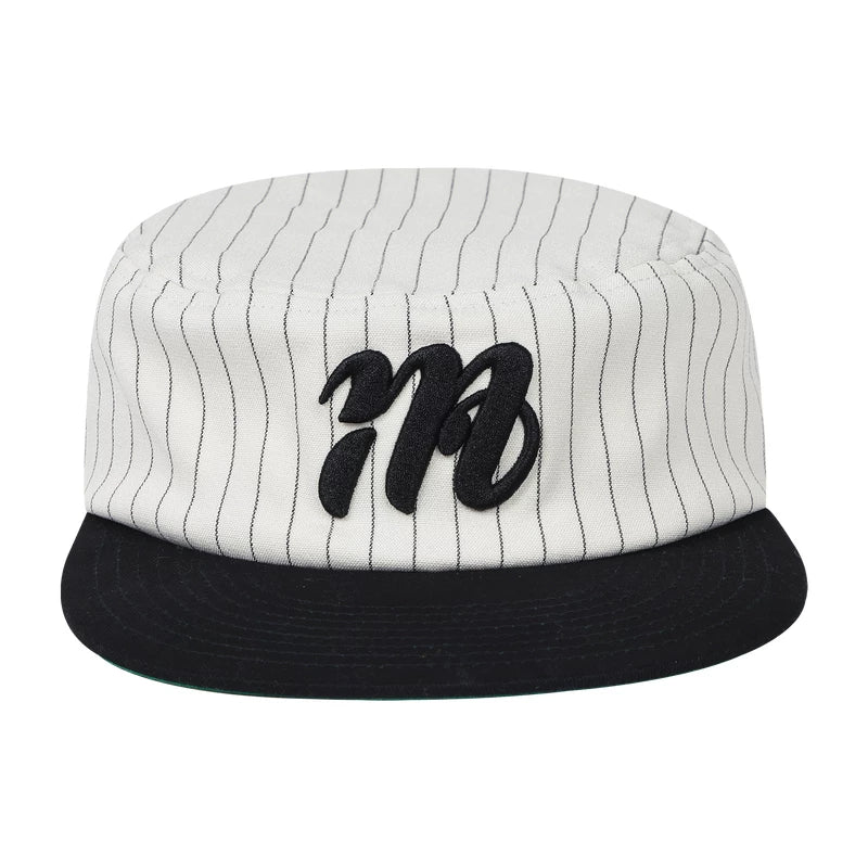 MEDM flat top casual retro versatile striped hat retro street minimalist small label embroidered duck tongue hat for men and women
