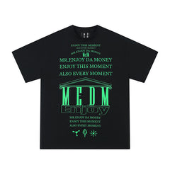 MEDM Letter Full Print Glow In The Dark Tee