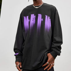 MEDM American fashion brand Phantom Logo long sleeved T-shirt for couples, autumn high street retro casual T-shirt