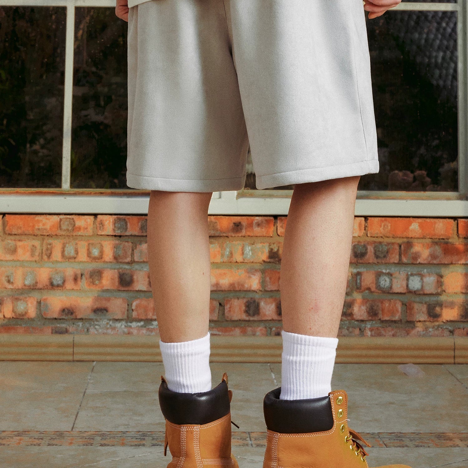 MEDM25SS pure logo basic shorts men's casual straight leg pants women's summer American retro loose wide leg pants trend