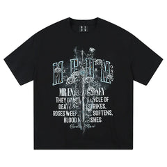 MEDM Sword and Rose Multicolor Diamond Tee