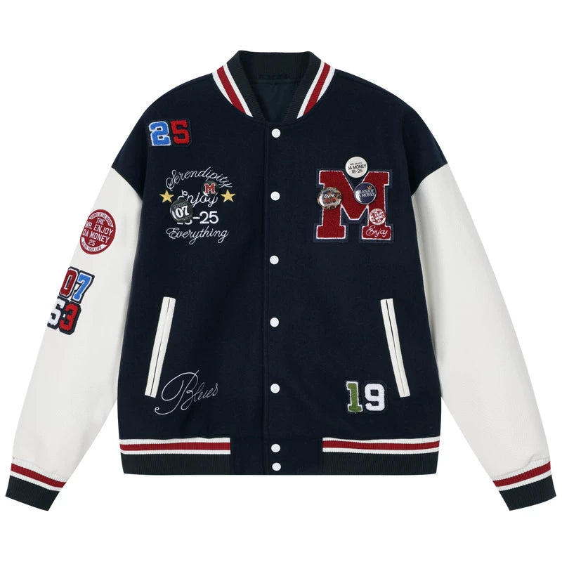 MEDM 7th Anniversary Exclusive Outdoor Style Casual Baseball Jacket American Trendy Men's and Women's Loose Stand up Collar Jacket
