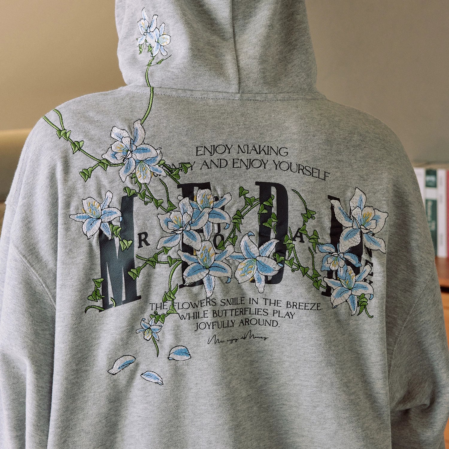 MEDM Vine Zipper Hoodie Hou Minghao Same Style Autumn Hoodie Coat Loose Casual Hoodie Coat