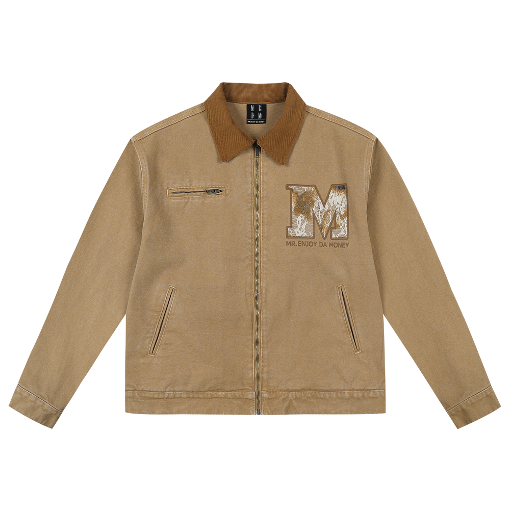 MEDM lace Detroit casual lapel jacket for couples, trendy American retro loose jacket for spring and autumn