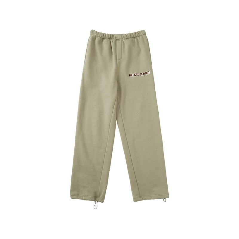MEDM China-Chic plush hip-hop leggings men's fall loose straight casual sports pants American street pants