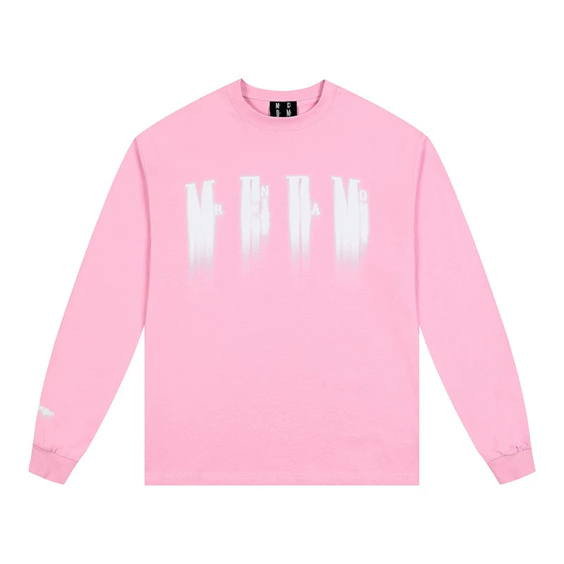 MEDM American fashion brand Phantom Logo long sleeved T-shirt for couples, autumn high street retro casual T-shirt
