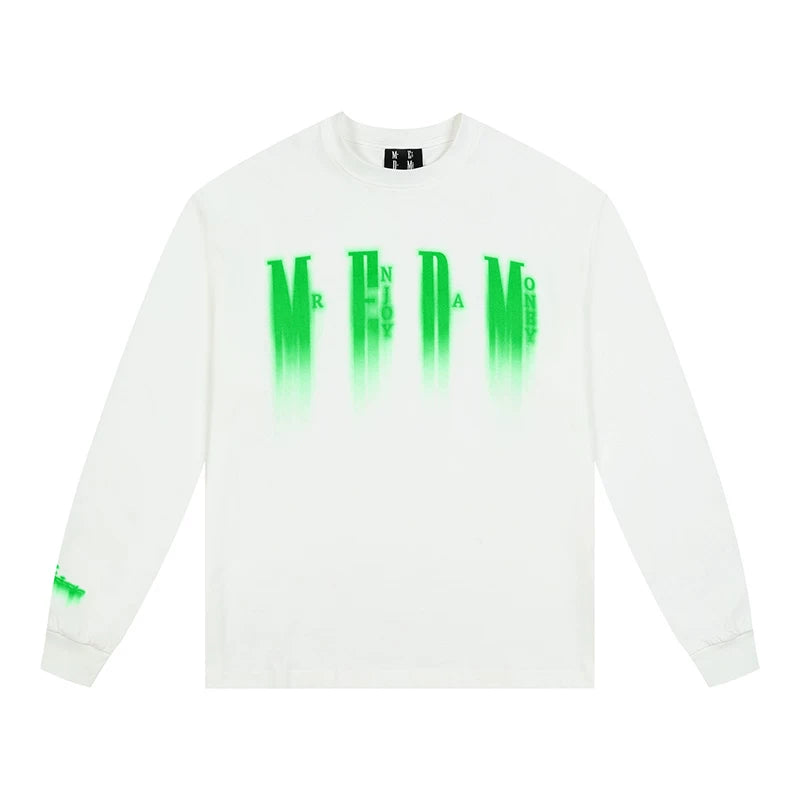 MEDM American fashion brand Phantom Logo long sleeved T-shirt for couples, autumn high street retro casual T-shirt