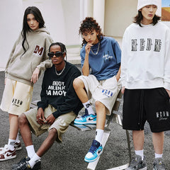 MEDM trendy American hip-hop shorts men and women same style summer thin high street casual trousers sports pants