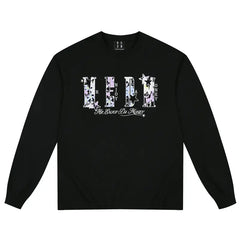 MEDM Flower Star Logo Embroidered Long Sleeve Tee