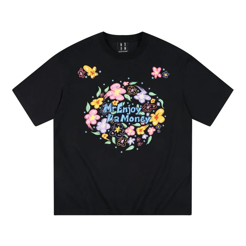 MEDM Graffiti Flower Print Tee