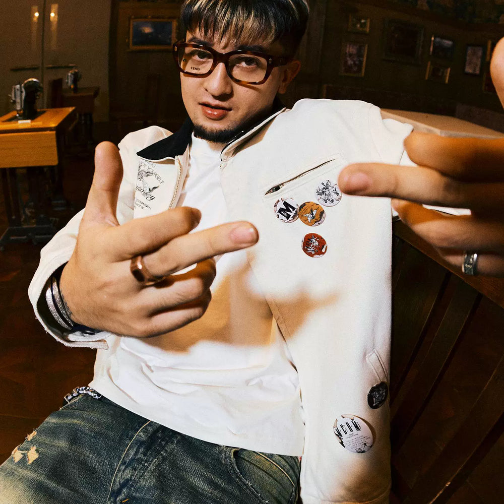 KKLUV/Zuo Qihan Same Style MEDM Angel Pigeon Detroit Embroidered Jacket Men's Autumn American Coat