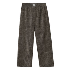 MEDM Simple Solid Color Imitation Linen Corduroy Casual Pants Trendy Brand Basic Versatile Loose Couple Straight Leg Pants