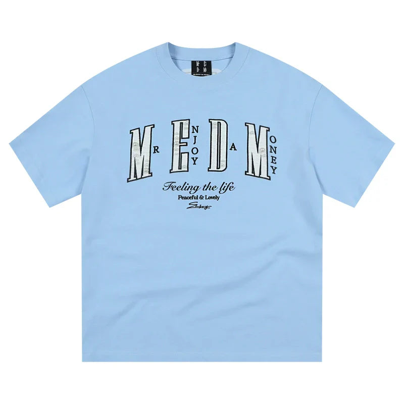 MEDM Patch Embroidered Pearl Tee