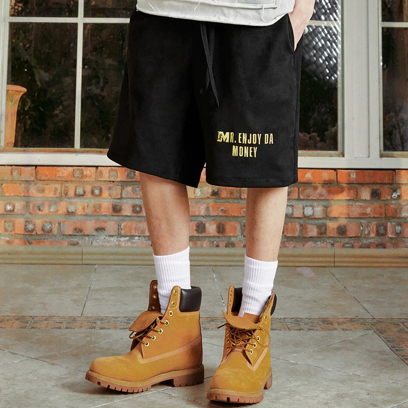 MEDM25SS pure logo basic shorts men's casual straight leg pants women's summer American retro loose wide leg pants trend