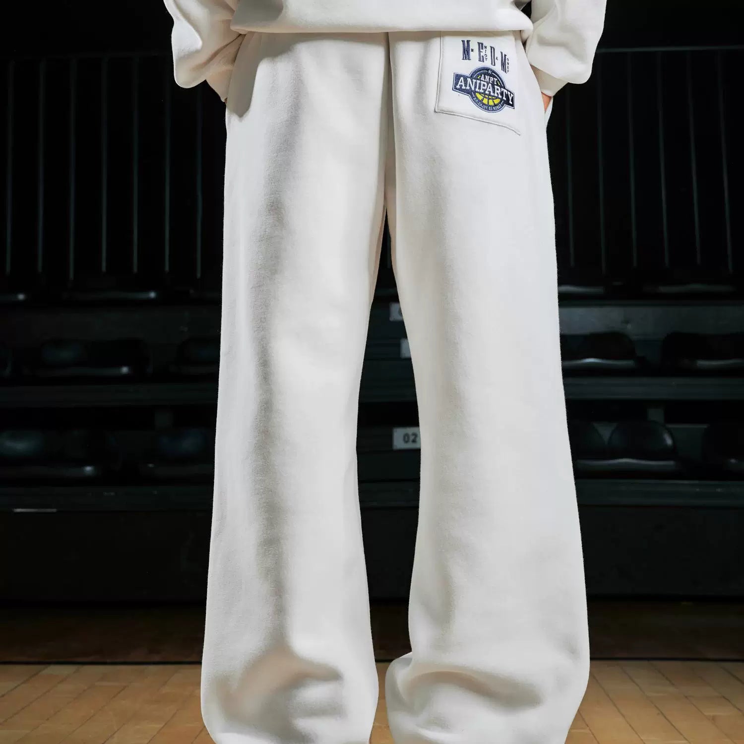 MEDMxANPT joint brand wardrobe pants men's trendy brand straight-leg casual pants loose draped wide-leg pants spring and autumn sports pants