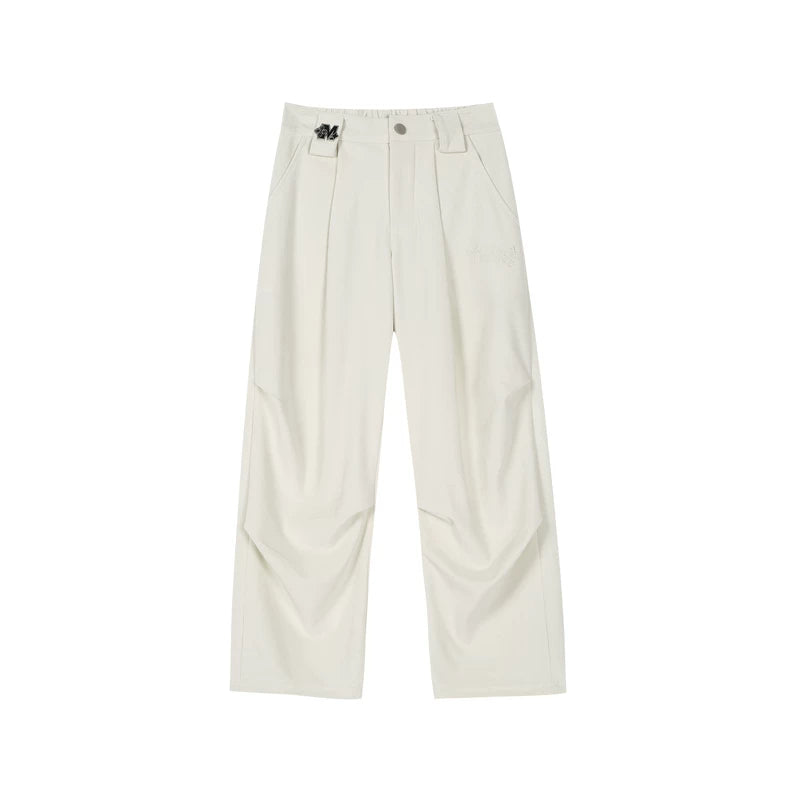 MEDM Maillard Wide Leg Loose Work Uniform Paratrooper Pants American Commuter Solid Color Versatile Floor Dragging Casual Pants Autumn