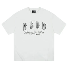 MEDM Pearl Lace Patch Embroidery Tee