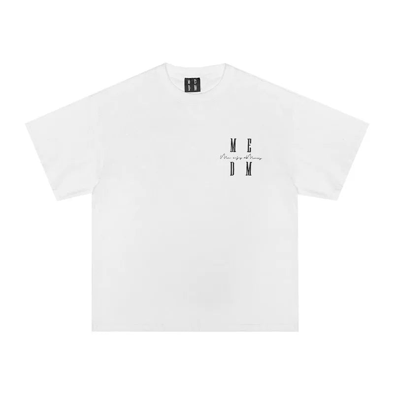 MEDM China-Chic Summer Short Sleeve T-shirt Wang Hedi Same style Men's and Women's Cotton Fashion T-shirt