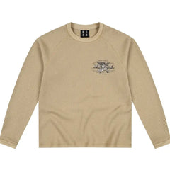 MEDM Angel Print Waffle Long Sleeve Tee