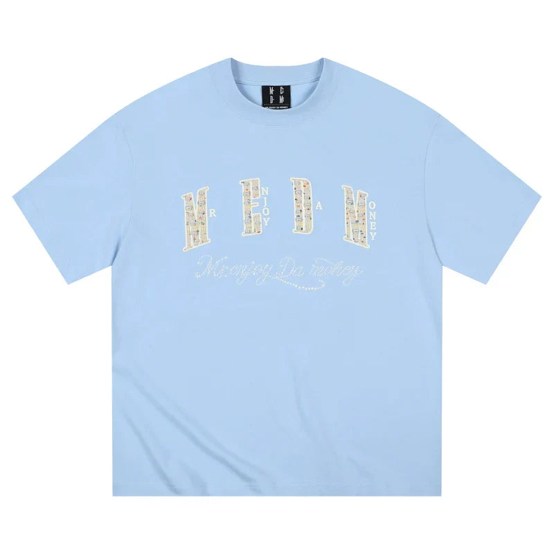 MEDM Pearl Lace Patch Embroidery Tee