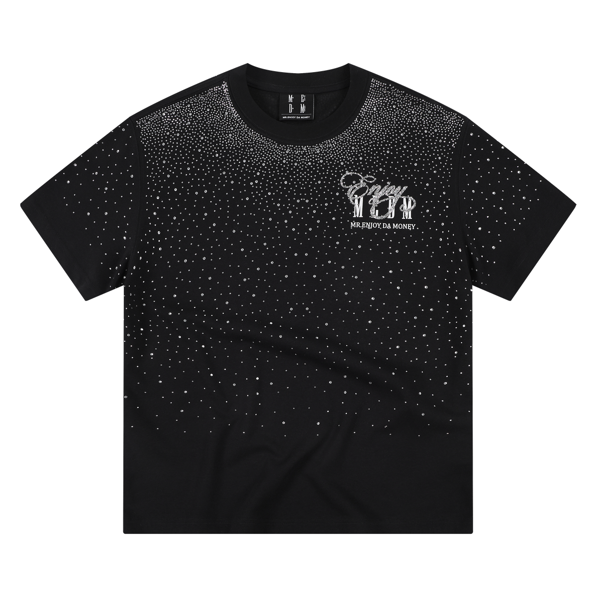 MEDM Starry Sky Gradient Hot Diamond Logo Casual Round Neck Short Sleeve 26 Summer New Style Trendy Loose and Relaxing T-shirt