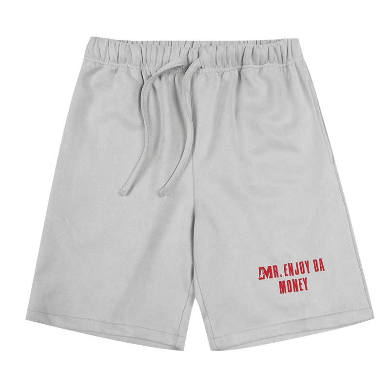 MEDM25SS pure logo basic shorts men's casual straight leg pants women's summer American retro loose wide leg pants trend