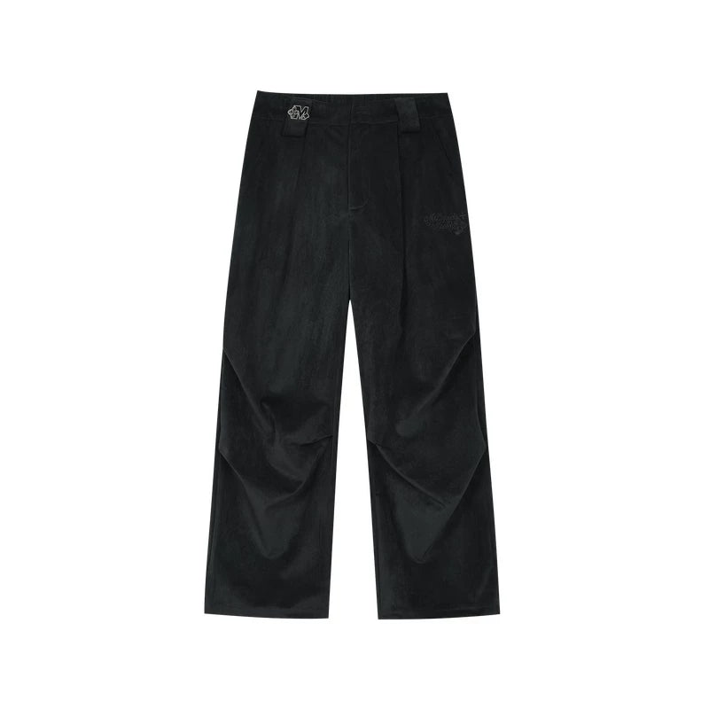 MEDM Maillard Wide Leg Loose Work Uniform Paratrooper Pants American Commuter Solid Color Versatile Floor Dragging Casual Pants Autumn