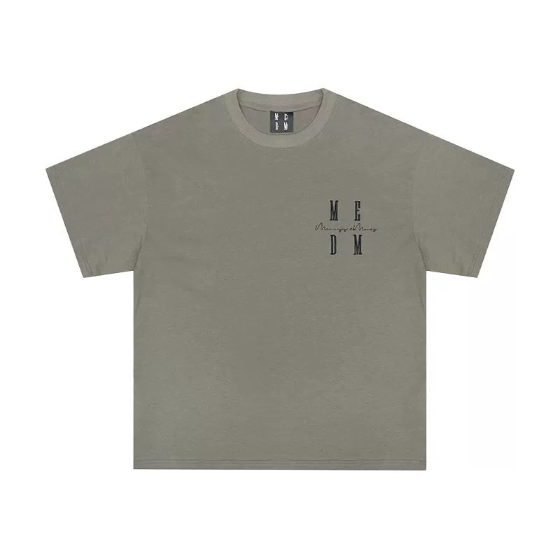MEDM China-Chic Summer Short Sleeve T-shirt Wang Hedi Same style Men's and Women's Cotton Fashion T-shirt