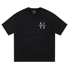 MEDM26SS basic logo toothbrush embroidered short sleeved men's summer American high street T-shirt women's trendy brand casual T-shirt