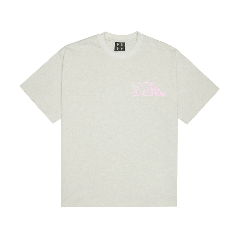 MEDM Trendy Brand Basic Short sleeved T-shirt Unisex Summer American Loose Vintage 5/ Sleeve T-shirt