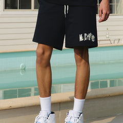 MEDM26SS floral quick drying pants trendy brand American retro five quarter shorts men's summer wear casual sports pants women