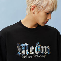 MEDM camouflage gothic logo star studded bead casual round neck short sleeved trendy versatile loose couple T-shirt summer