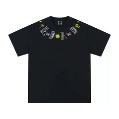 MEDM Butterfly Embroidered Neckline Tee