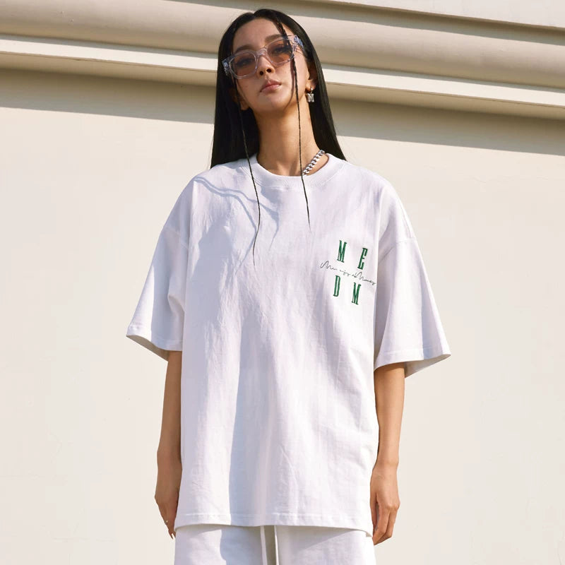 MEDM China-Chic Summer Short Sleeve T-shirt Wang Hedi Same style Men's and Women's Cotton Fashion T-shirt