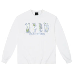 MEDM Flower Star Logo Embroidered Long Sleeve Tee
