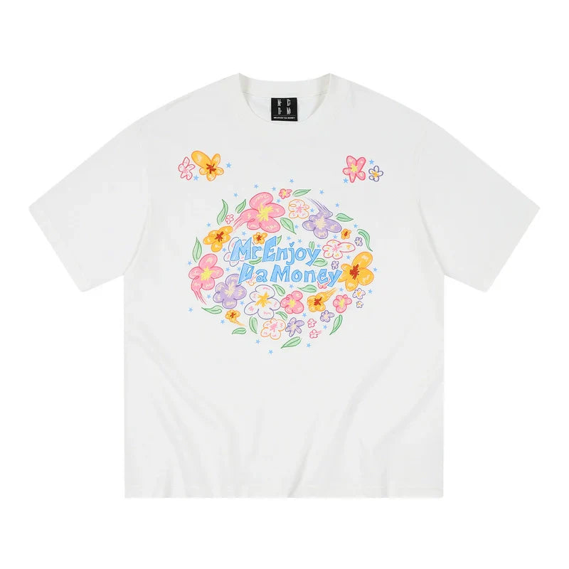 MEDM Graffiti Flower Print Tee