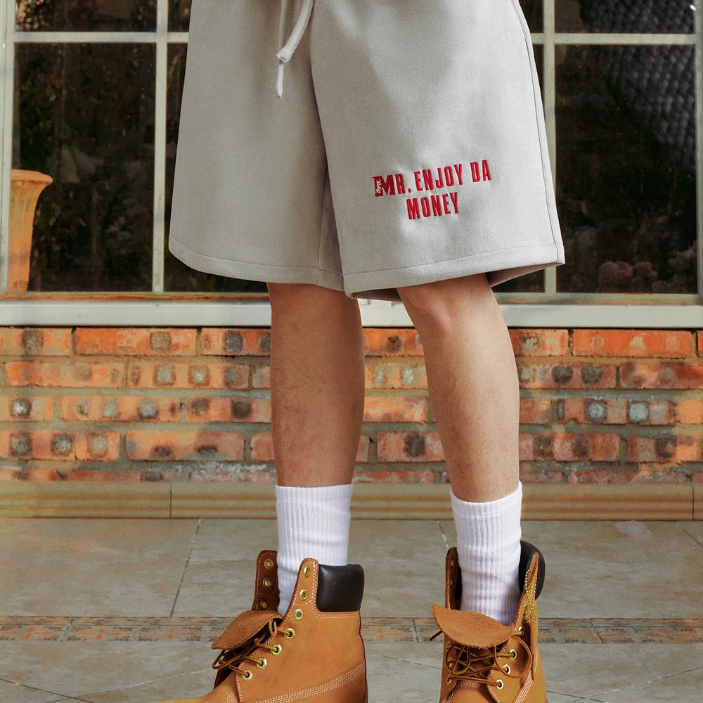 MEDM25SS pure logo basic shorts men's casual straight leg pants women's summer American retro loose wide leg pants trend